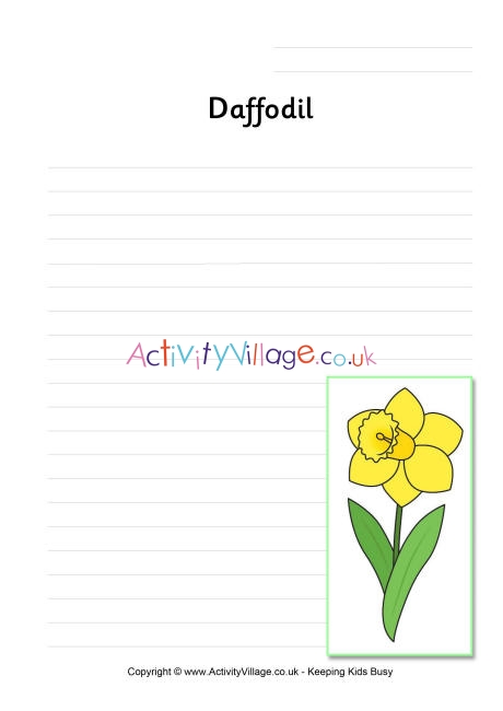 Daffodil writing pages