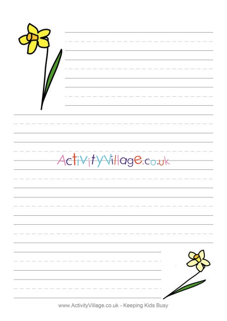 Daffodil writing paper
