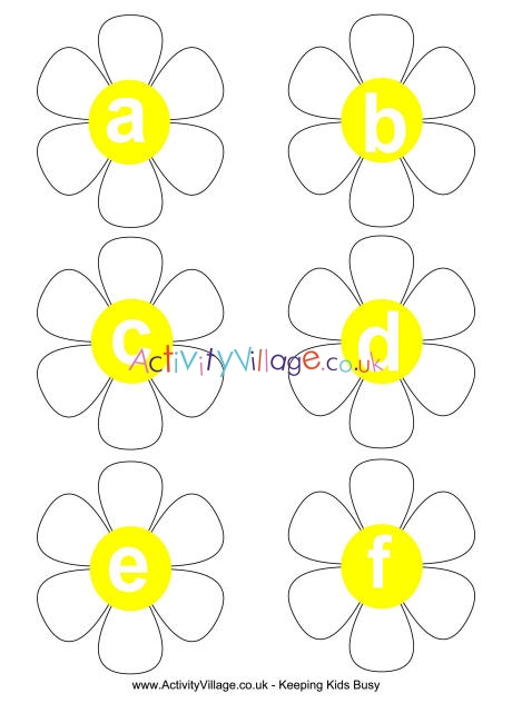 Daisy alphabet - lowercase