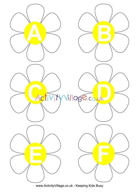 Daisy alphabet - uppercase
