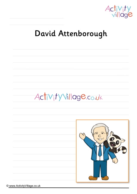 David Attenborough Writing Page