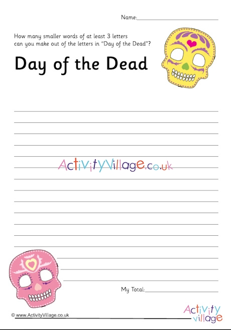 Day of the Dead how many words puzzle