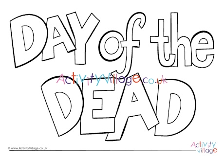 Day of the Dead outline letters