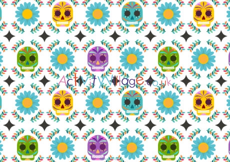 Day of the Dead scrapbook paper 2