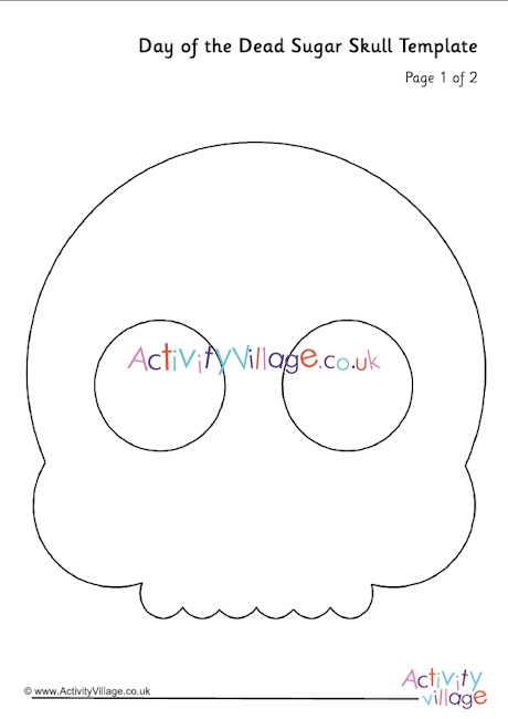 Day of the Dead sugar skull template