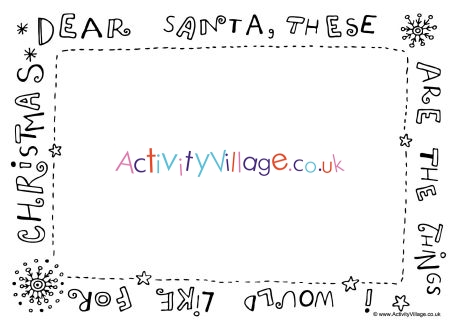 Dear Santa Frame