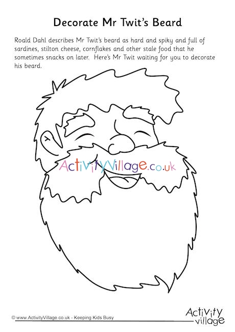 Decorate Mr Twit's Beard