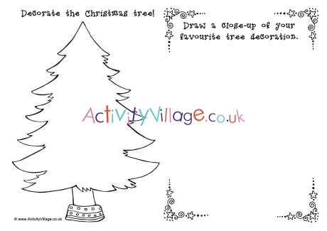 Decorate the Christmas Tree Doodle Page