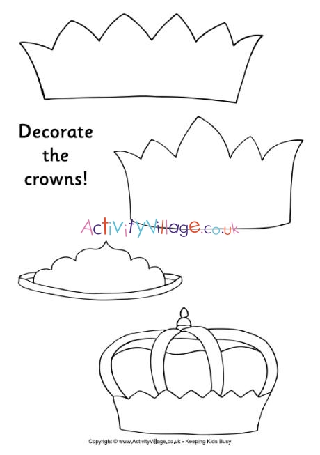 Decorate the crowns printable