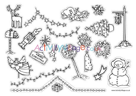 Decorate the house for Christmas - decorations printable