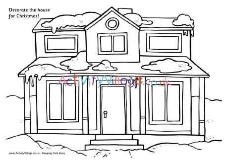 Decorate the house for Christmas - house printable