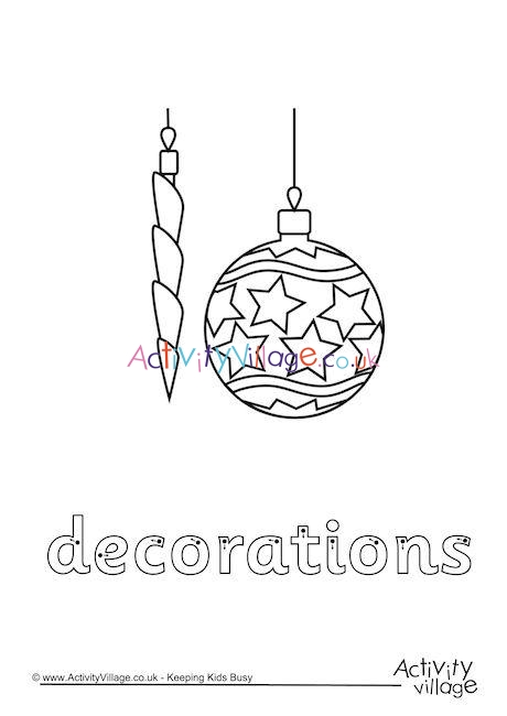 Decorations Finger Tracing