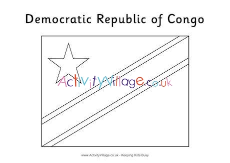 Democratic Republic Of Congo Flag Colouring Page