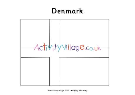 Denmark colouring flag