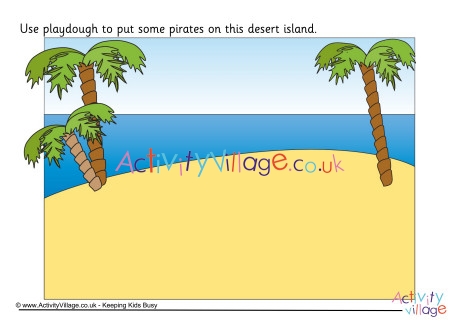Desert Island Playdough Mat