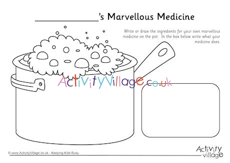 Design a Marvellous Medicine Worksheet