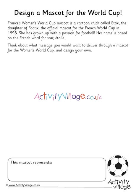 Design a mascot for the Women's World Cup 2019