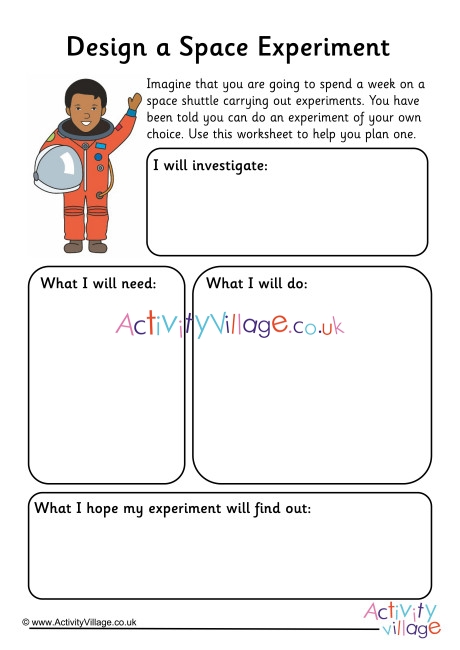 Design a Space Experiment Worksheet