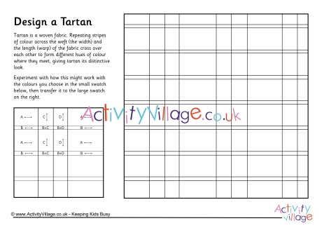 Design a tartan worksheet 1