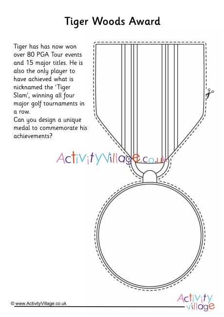 Design An Award For Tiger Woods Worksheet