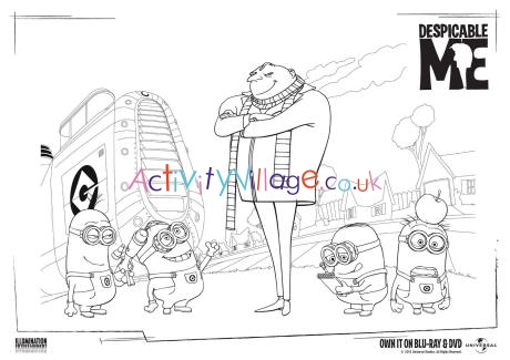 Despicable Me colouring page 1