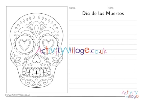 Dia de los Muertos story paper 4