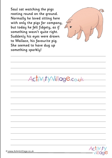 Digging pig story starter