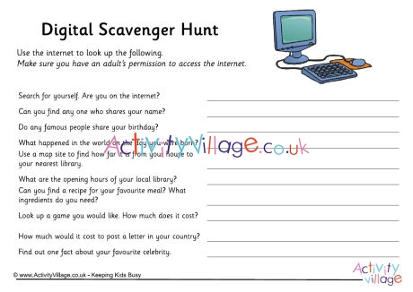 Digital scavenger hunt