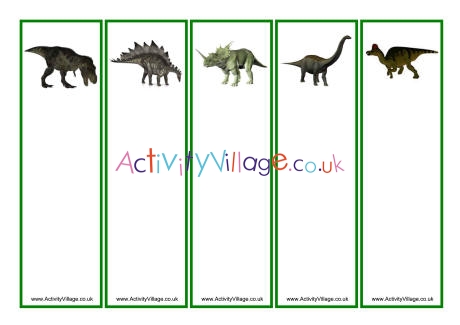 Dinosaur bookmarks - blanks