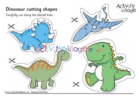 Dinosaur cutting shapes