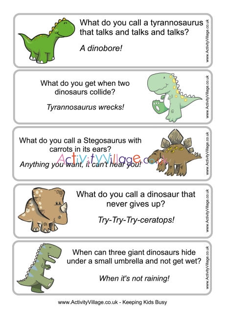 Dinosaur joke bookmarks 3