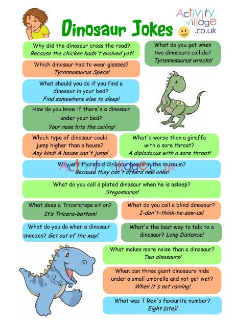 Dinosaur Jokes Printable