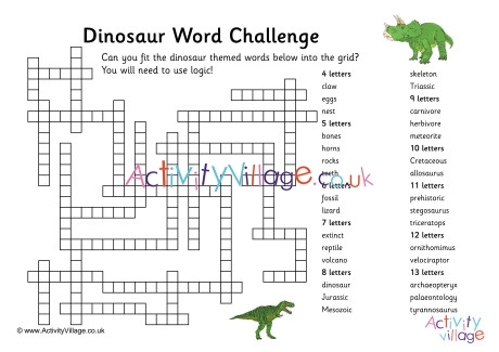 Dinosaur Word Challenge