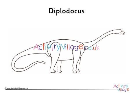Diplodocus Colouring Page