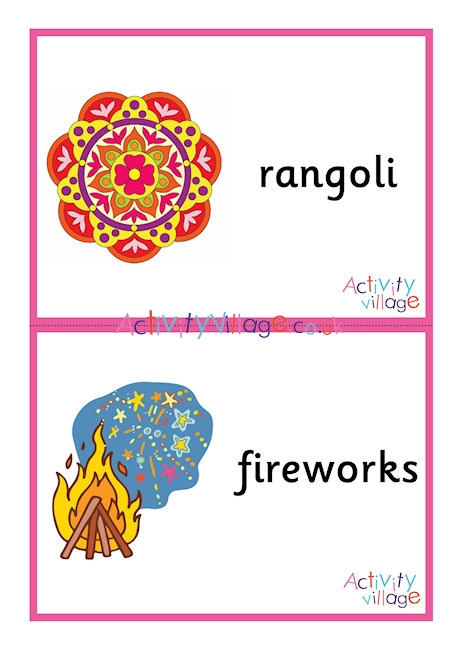 Diwali Flashcards - Large