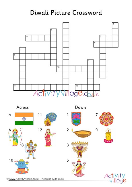 Diwali Picture Crossword