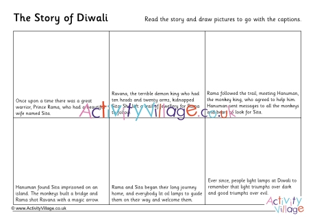 Diwali story read and draw