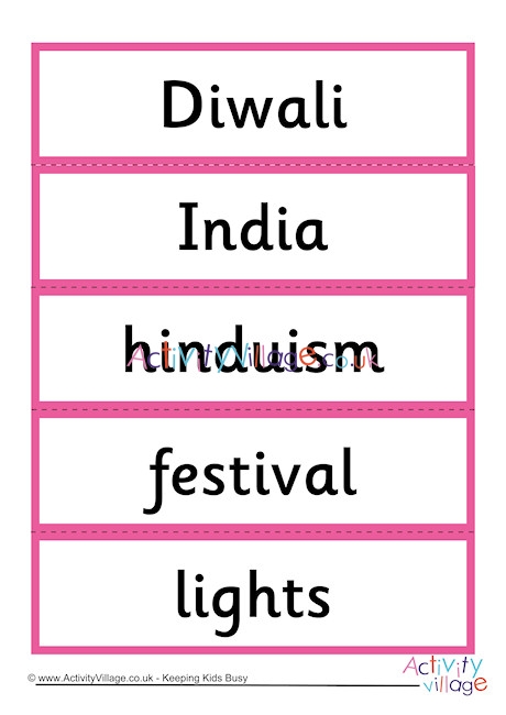 Diwali Word Cards