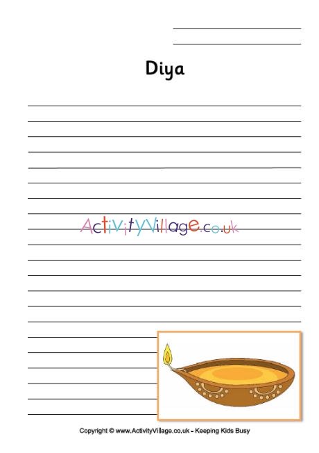 Diya writing page