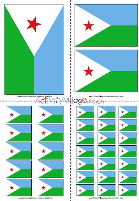 Djibouti Flag Printable
