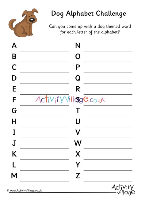 Dog Alphabet Challenge
