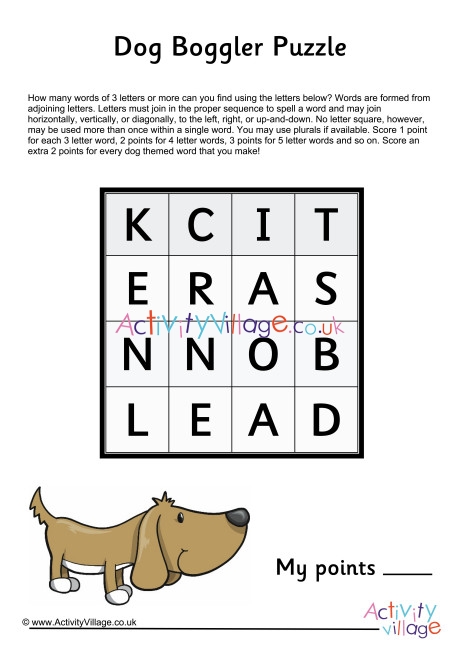 Dog Boggler Puzzle
