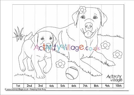 Dogs jigsaw - ordinal numbers