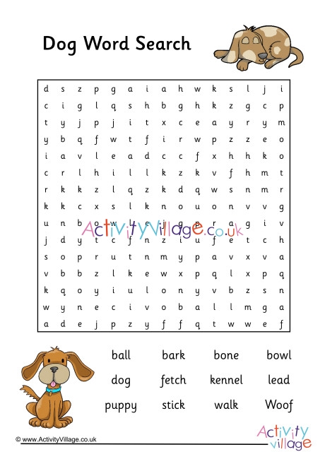 Dog Word Search