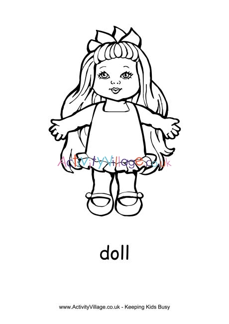 Doll colouring page 2