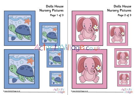 Dolls House Nursery Picture Printables