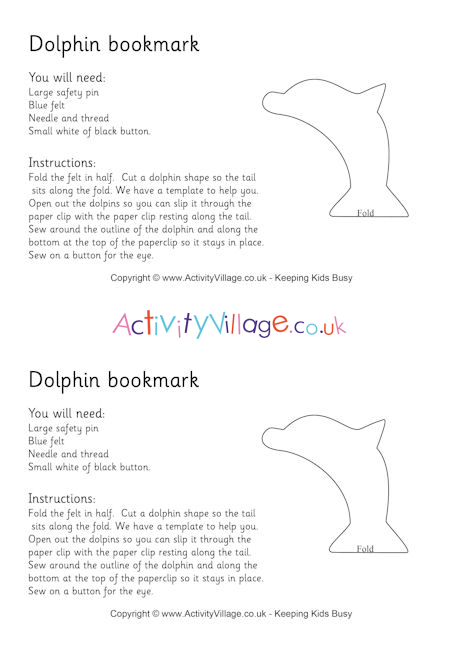 Felt Dolphin Bookmark