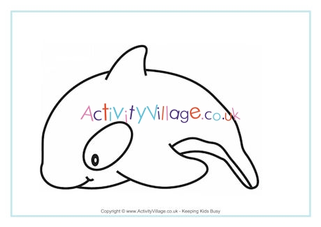 Dolphin colouring page 3