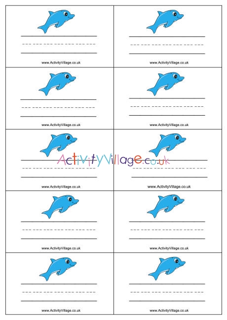 Dolphin name badges