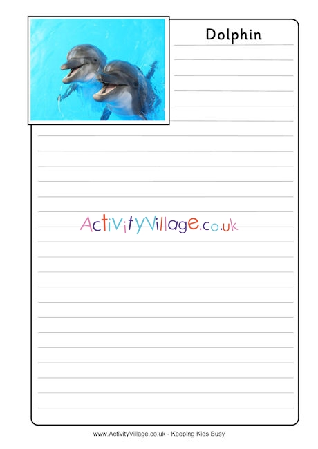 Dolphin notebooking page